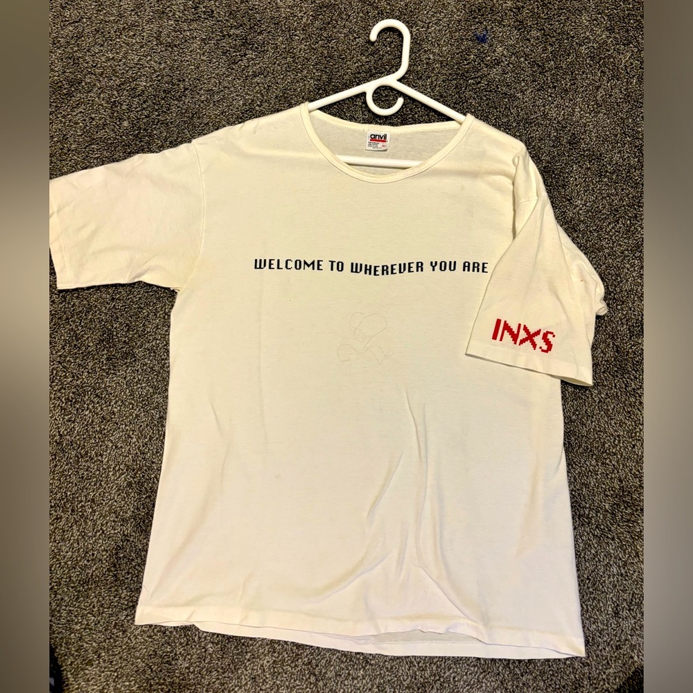INXS welcome to wherever you are men’s size XL crewneck T-shirt